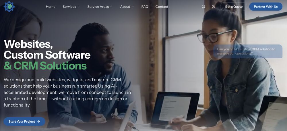 Screenshot of the DevObal Technologies website